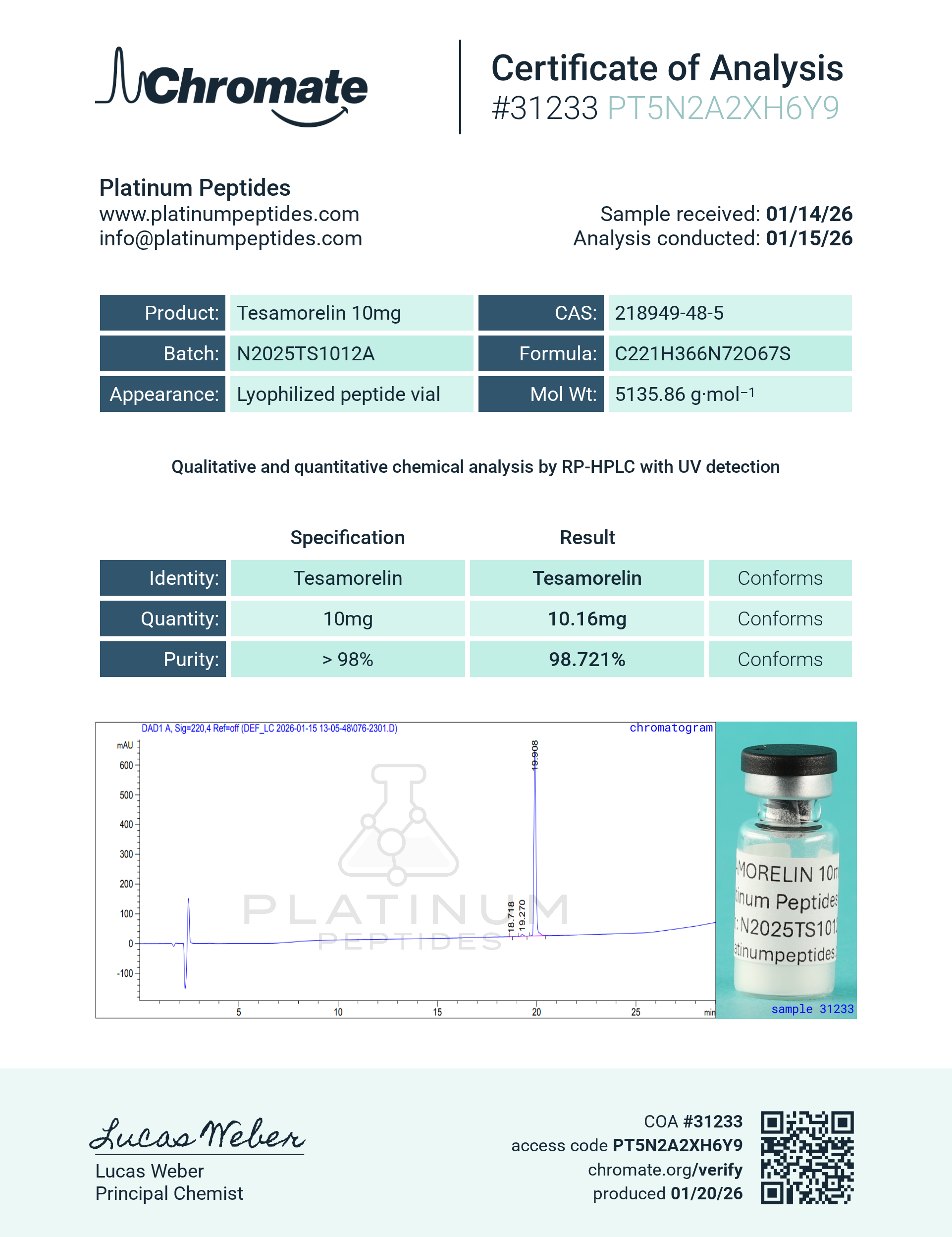 TESAMORELIN 10MG 10 Vial Pack - Image 2