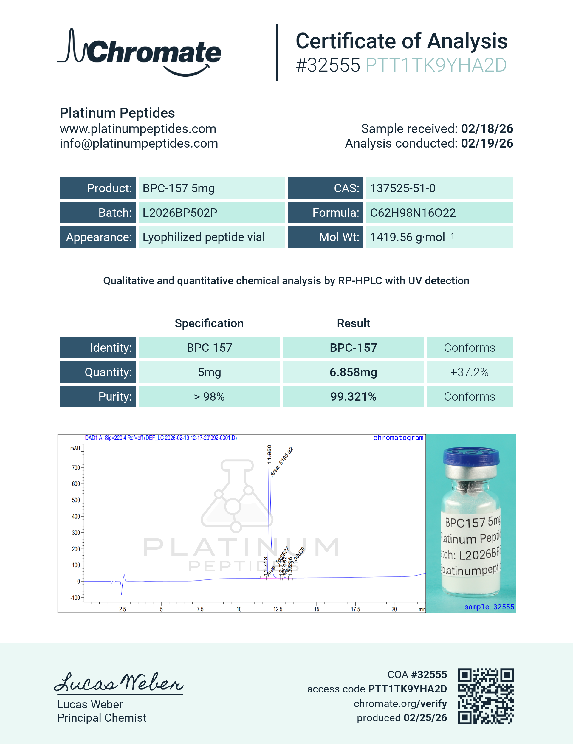 BPC 157 6MG 5 Vial Pack - Image 2