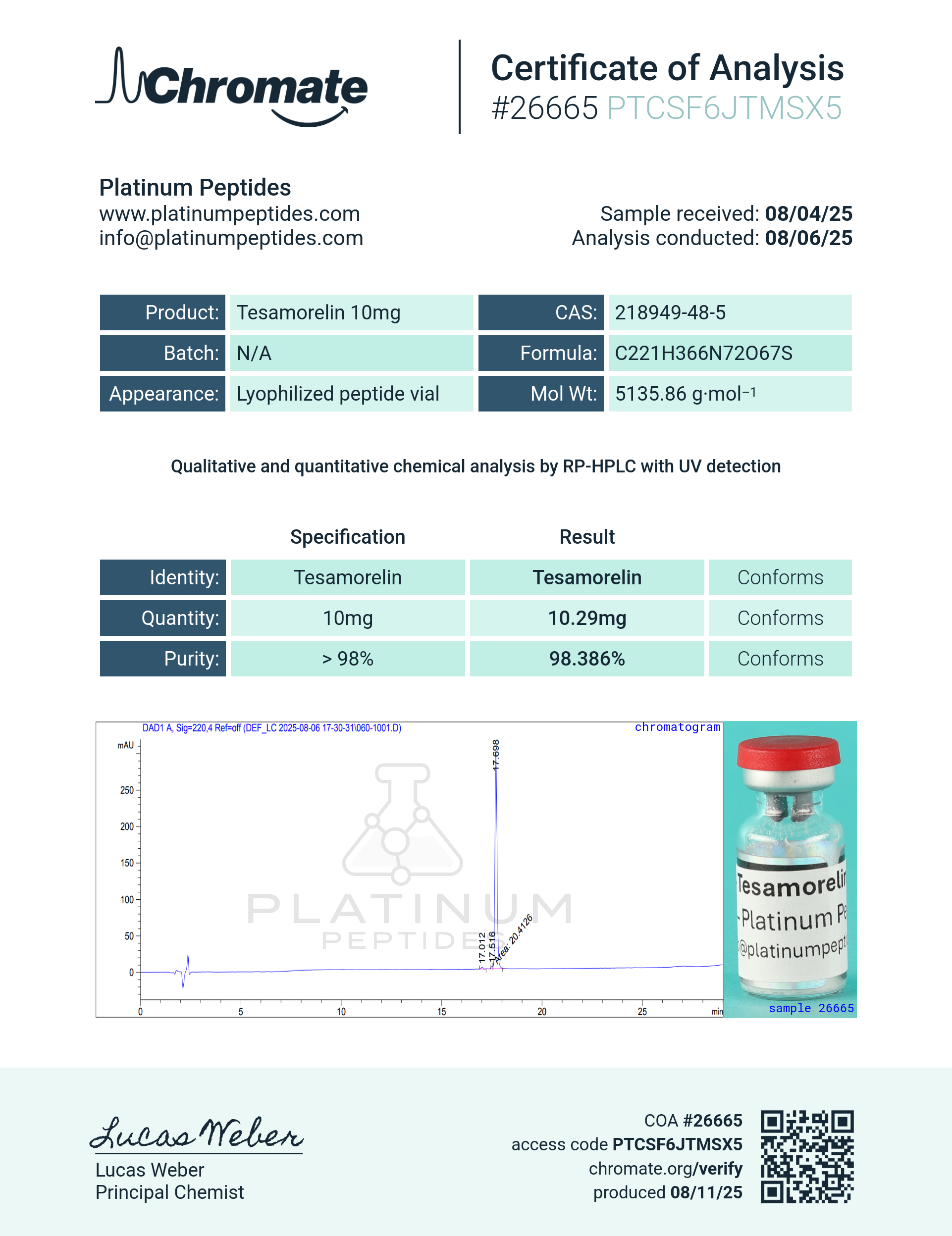 TESAMORELIN 10MG 5 Vial Pack - Image 2